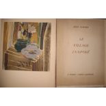 [ART] prospectus material for Jean Vertex's "Le Village Inspire", ca. 1950, with 2 col. & 1 mono