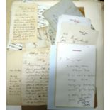 [MANUSCRIPTS] coll'n of 19th & 20th c. letters, incl. letter written by Bram Stoker on behalf of &