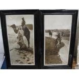 [EGYPT / ISLAM] Lehnart & Landrock of Cairo. Pair of silver gelatin photographs of Arabs on