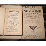 L'OFFICE de la SEMAINE SAINTE, 8vo, pp. [16], 752 (headlines slightly cropped), calf, Paris, 1658;