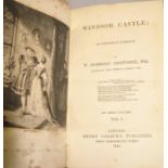 AINSWORTH (W. H.) Windsor Castle, 3 vols, 8vo, half-titles discarded, 3 frontispieces, half calf,