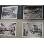 TRAINS / LONDON / PHOTOGRAPHY: pair of photo albums showing the Longhedge Railway Works in