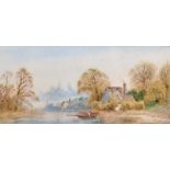 Edward Beecham Lait (fl.1860-1874) British. "At Hamsey, E. Sussex", Watercolour, Signed, and