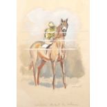 Jacquard (20th Century) French. "Pouliche devant les Rubans", (Filly in front of the Ribbons)