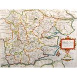 William Kip (16th - 17th Century) British. "Essexia", Map, 11" x 14.25".