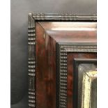 20th Century English School. A Simulated Tortoiseshell and Dark Wood Frame, 20.25" x 13.75" (