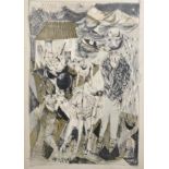 Watson (20th Century) British. Untitled, Lithograph, Signed, Dated '49 and Numbered 1/20 in