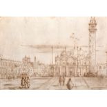 19th Century English School. Figures in St Marks Square, Ink, Unframed, 5.5" x 8", and Four other