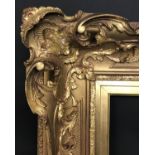 19th Century English School. A Gilt Composition Frame with Swept and Pierced Centres and Corners,