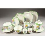 A HEATHCOTE CHINA BREAKFAST SERVICE, comprising twelve pieces.