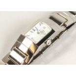 A LADIES DUNHILL STEEL WRISTWATCH.