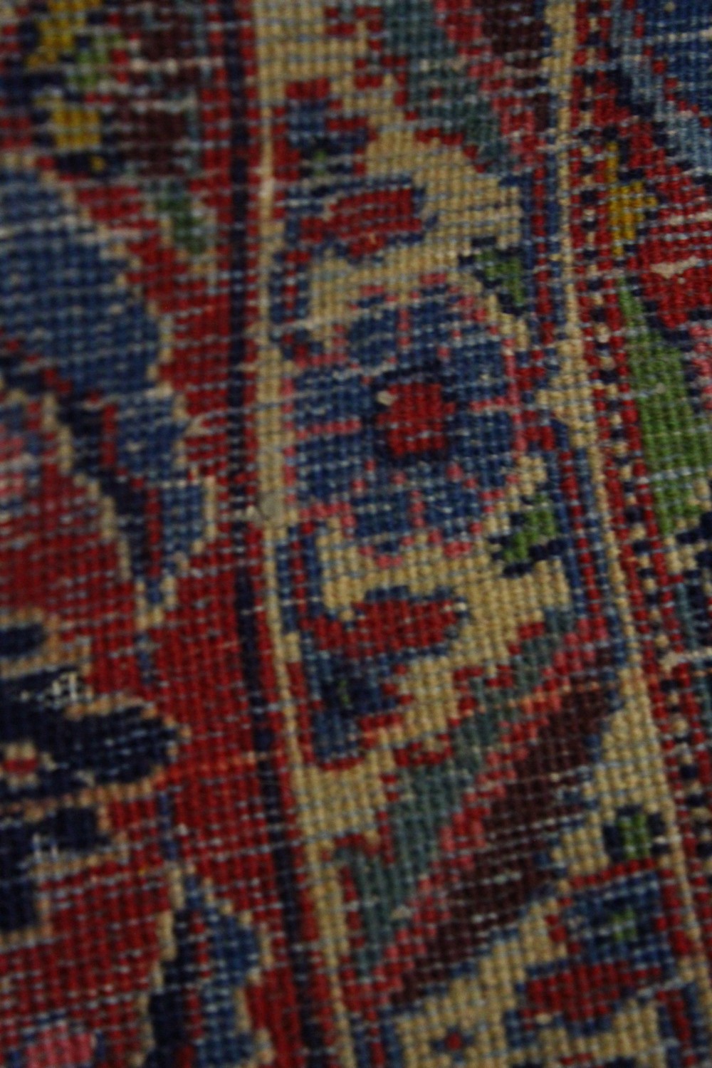 A PERSIAN CARPET, dark blue ground with central floral motif, within a similar border. 11ft 0ins x - Image 3 of 4