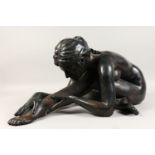 DAVID MACKAY HARRISON (Born in LISMORE) NEW SOUTH WALES A LARGE FINE BRONZE FIGURE OF A NUDE YOUNG