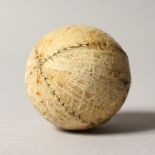 A RARE SENNEN FIVE BALL FEATHERY GOLF BALL, seven in four sections. 1.75ins.