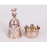 A MINIATURE VICTORIAN SILVER BOWL, London 1888 , and A CUP (2).
