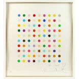 DAMIEN HIRST (1965-) BRITISH. "Spots" with ninety coloured spots on a white background. Limited
