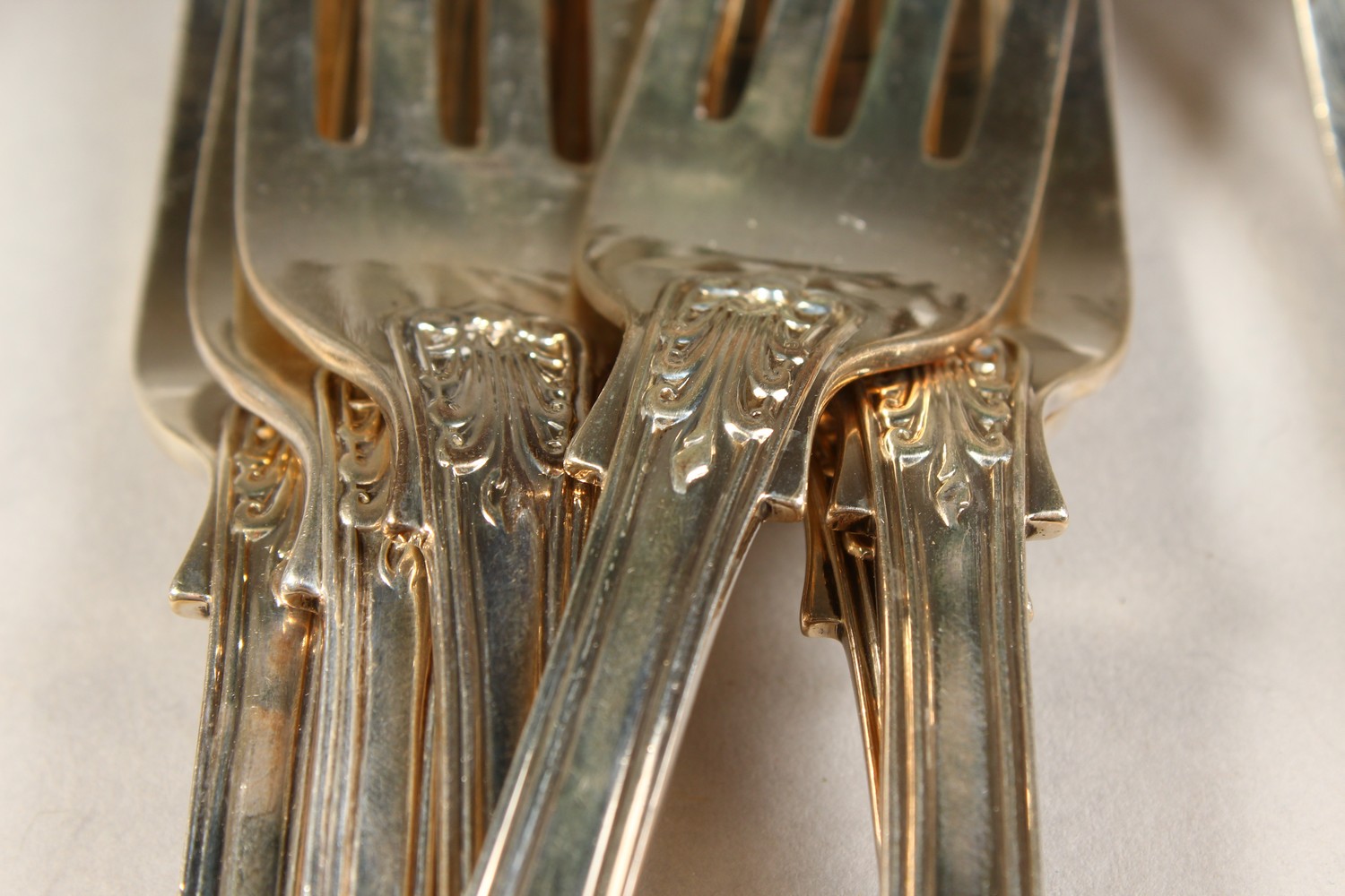A SET OF EIGHT VICTORIAN KINGS PATTERN TABLE FORKS, London, various dates. Maker: George Angell, and - Image 6 of 11