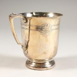 A CHRISTENING MUG. Sheffield 1958. Weight 4ozs.