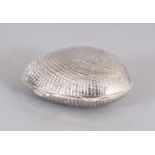 A SILVER SHELL SNUFF BOX.