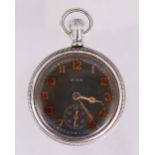 A WWII ELGIN NAVAL POCKET WATCH, No. GSMKII A 2396.