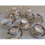 19TH CENTURY RIDGEWAY TEA SERVICE FOR 8 INC. TEAPOT, CREAM JUG AND SUCRIERE