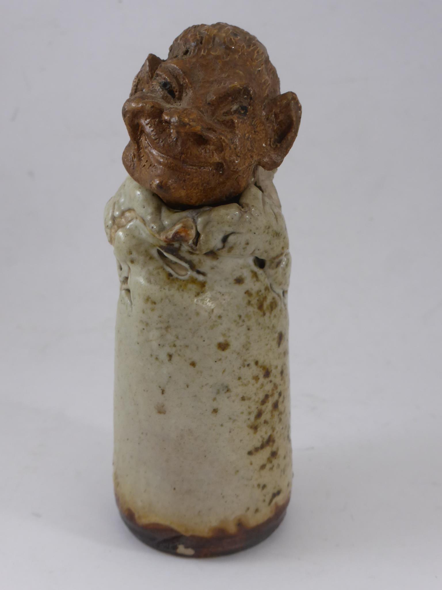 MARTIN BROTHERS STONEWARE (MARTINWARE), 'OLD MAN IN A BLANKET' POSSIBLY A UNIQUE PIECE BELIEVED MADE