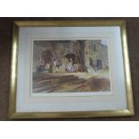 AFTER WILLIAM RUSSELL FLINT, FRAMED PRINT, 'GOSSIP FROM THE VILLAGE, AUTICHAMP', NUMBERED LTD. ED.