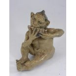 MARTIN BROTHERS STONEWARE (MARTINWARE) IMP MUSICIAN FIGURE PLAYING PANPIPES BY ROBERT WALLACE