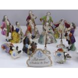 AELTESTE VOLKSTEDTER IN THE MEISSEN STYLE, 'FLUTE CONCERT OF FREDERICK THE GREAT', BAND FIGURES