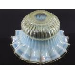 VASELINE GLASS FRILLY EDGE LAMPSHADE