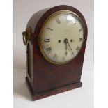GEORGE III BRACKET CLOCK WITH WHITE CONVEX CIRCULAR ENAMEL DIAL APPROX. 20 cm DIA. SIGNED G.LOW,