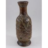 MARTIN BROTHERS STONEWARE (MARTINWARE), SMALL VASE WITH INCISED DECORATION, APPROX. 15.5 cm,