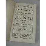 LEATHER BOUND 'A TRUE ACCOUNT AND DECLARATION OF THE HORRID CONSPIRACY AGAINST THE KING…' 2ND ED.