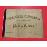 RAILWAY EPHEMERA : BIRMINGHAM CORPORATION IN PARLIAMENT SESSION PLANS & SECTIONS NOVEMBER 1923