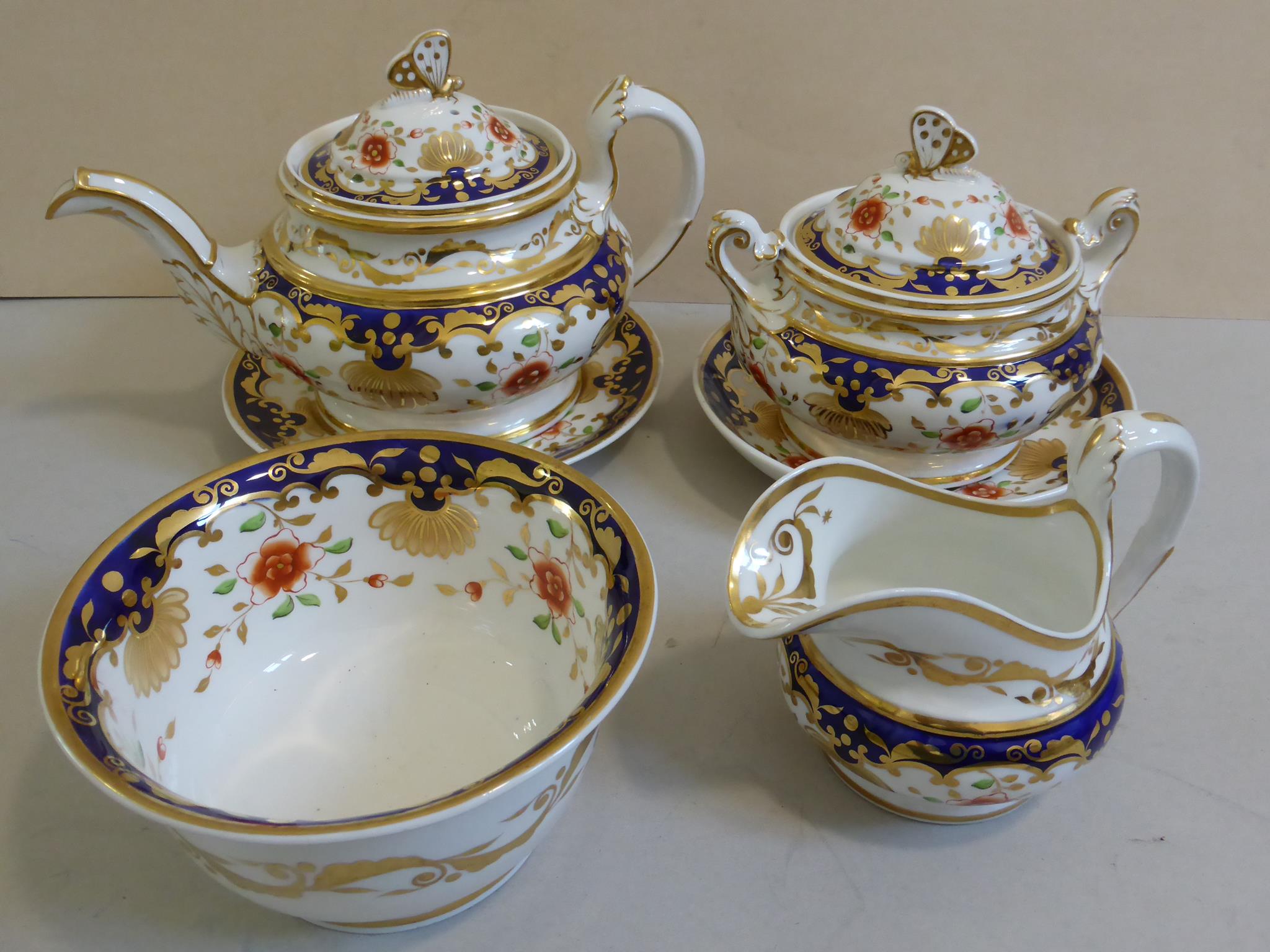 19TH CENTURY RIDGEWAY TEA SERVICE FOR 8 INC. TEAPOT, CREAM JUG AND SUCRIERE - Image 2 of 3