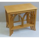 VERY STYLISH NEST OF 3 ARTS AND CRAFTS STYLE TABLES