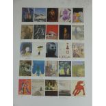 'FOUNDERS PRINT' LARGE LITHOGRAPH WITH 25 POSTCARD SIZE IMAGES EACH SIGNED BY ARTISTS INC. SONIA