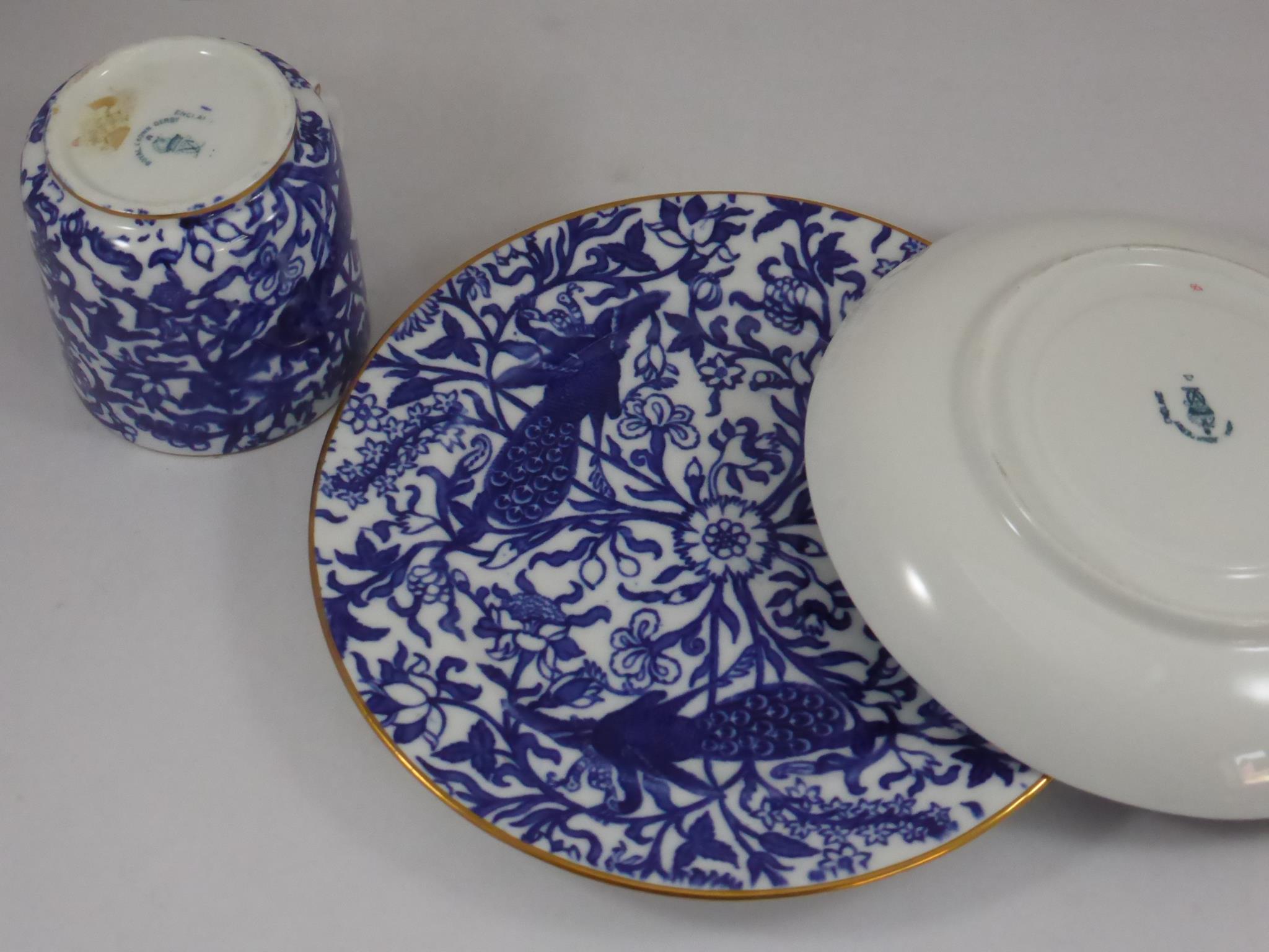 ROYAL CROWN DERBY TRIO, CUP AND SAUCER, RICHLY DECORATED SAUCER IN IMARI PALETTE, POSSIBLY RIDGEWAYS - Image 7 of 8