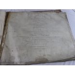 LEDBURY ENCLOSURE AWARD, A LARGE LEATHER BOUND VOLUME, SET OF MAPS OF THE PARISH OF LEDBURY,