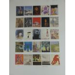 'FOUNDERS PRINT' LARGE LITHOGRAPH WITH 25 POSTCARD SIZE IMAGES EACH SIGNED BY ARTISTS INC. SONIA