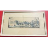 WILLEM GERRARD HOFKER (1902-1981) ETCHING THE BREWERS DRAY, SIGNED IN PENCIL TO MARGIN