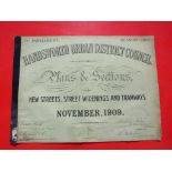 RAILWAY EPHEMERA : HANDSWORTH UDC IN PARLIAMENT SESSION 1910 (TRACK) PLANS AND SECTIONS FOR NEW