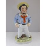 STAFFORDSHIRE FIGURE OF A SAILOR, APPROX. 31 cm