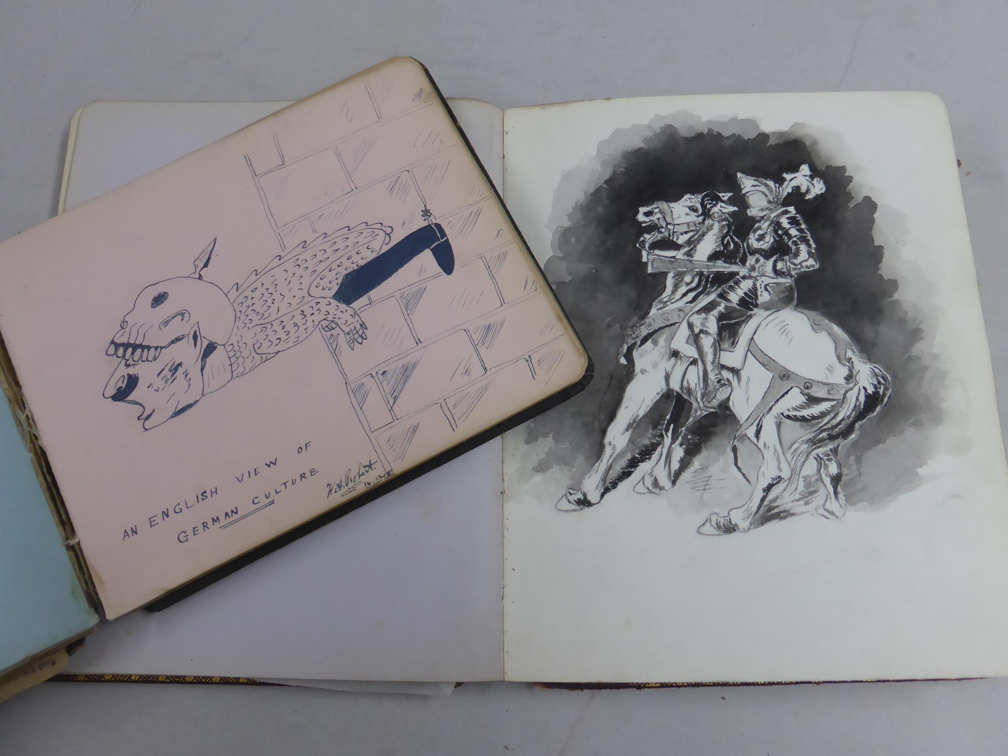 MISC. SKETCH BOOKS AND AUTOGRAPH BOOKS DATING FROM WWI ERA - Image 5 of 5