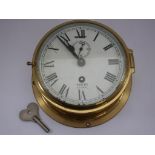 SMITHS ASTRAL BRASS SHIP'S CLOCK, BELIEVED TO HAVE HUNG IN THE SWAN HUNTERS BOARD ROOM