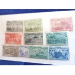 STAMPS 1893 COLUMBIA EXPOSITION SET , NO GUM & SOME SMALL FAULTS, COMPRISING 1CENT, 3C, 10C, 15C,