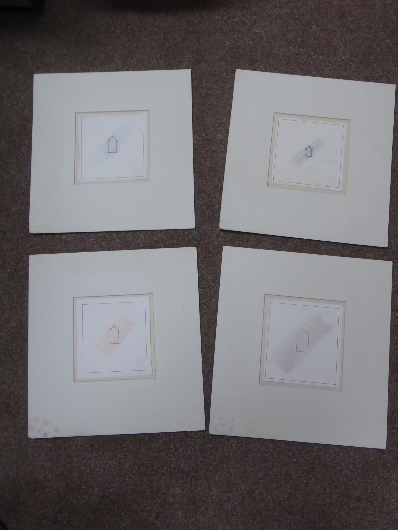 COLLECTION OF MONOCHROME ABSTRACTS (10), SOME MOUNTED, STEPHEN WILLIAMS BLIND GALLERY STAMP AND SOME - Bild 4 aus 5