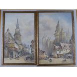 WILLIAM BINGHAM McGUINESS, PR. WATERCOLOURS DEPICTING FRENCH STREET SCENES, EACH APPROX. 62 X 38 cm