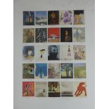 'FOUNDERS PRINT' LARGE LITHOGRAPH WITH 25 POSTCARD SIZE IMAGES EACH SIGNED BY ARTISTS INC. SONIA