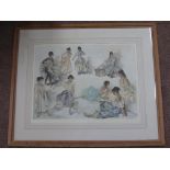 AFTER WILLIAM RUSSELL FLINT, 'VARIATIONS ON A THEME', EARLY FRAMED PRINT FROST AND REED LIMITED,